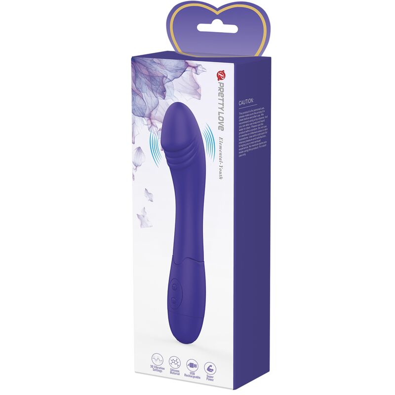 PRETTY LOVE - ELEMENTAL YOUTH VIOLET VIBRATOR DILDO - Amore24