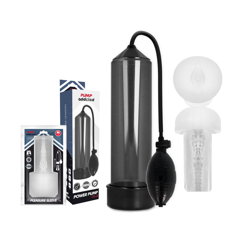 PUMP ADDICTED - RX3 BLACK WITH PLEASURE SLEEVE - Amore24