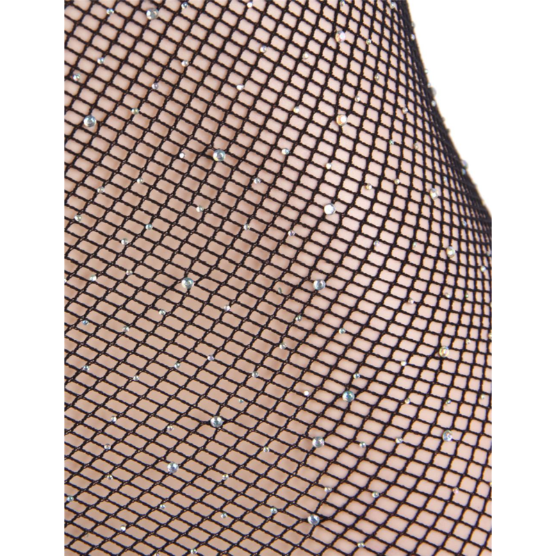 QUEEN LINGERIE - NET BODY DRESS WITH DIAMONDS S/L - Amore24