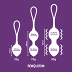 REWOLUTION - REWOBEADS VIBRATING BALLS REMOTE CONTROL WITH WATCHME TECHNOLOGY - Amore24