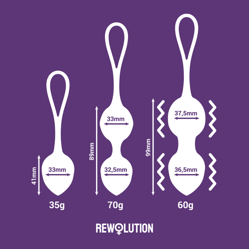 REWOLUTION - REWOBEADS VIBRATING BALLS REMOTE CONTROL WITH WATCHME TECHNOLOGY - Amore24