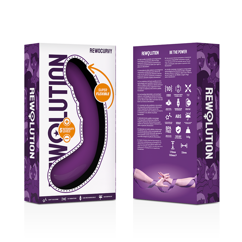 REWOLUTION - REWOCURVY RECHARGEABLE FLEXIBLE VIBRATOR - Amore24