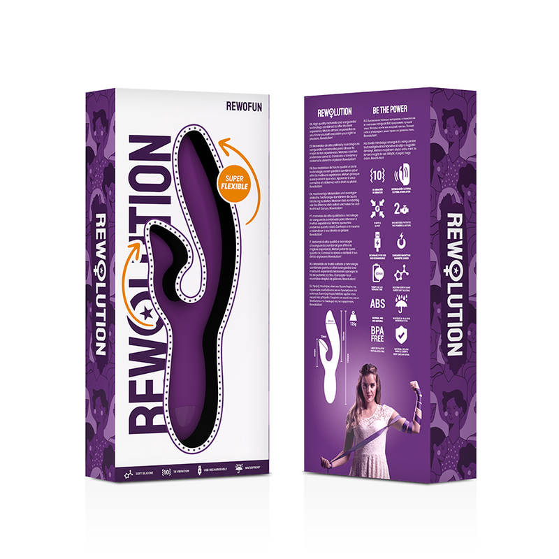 REWOLUTION - REWOFUN FLEXIBLE VIBRATOR WITH RABBIT - Amore24