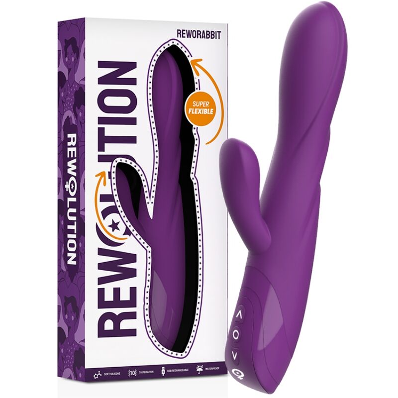 REWOLUTION - REWORABBIT FLEXIBLE VIBRATOR WITH RABBIT - Amore24