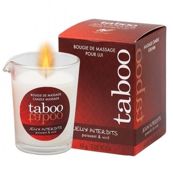 RUF - TABOO MASSAGE CANDLE FOR HIM JEUX INTERDITS WILD LICHEN AROMA - Amore24