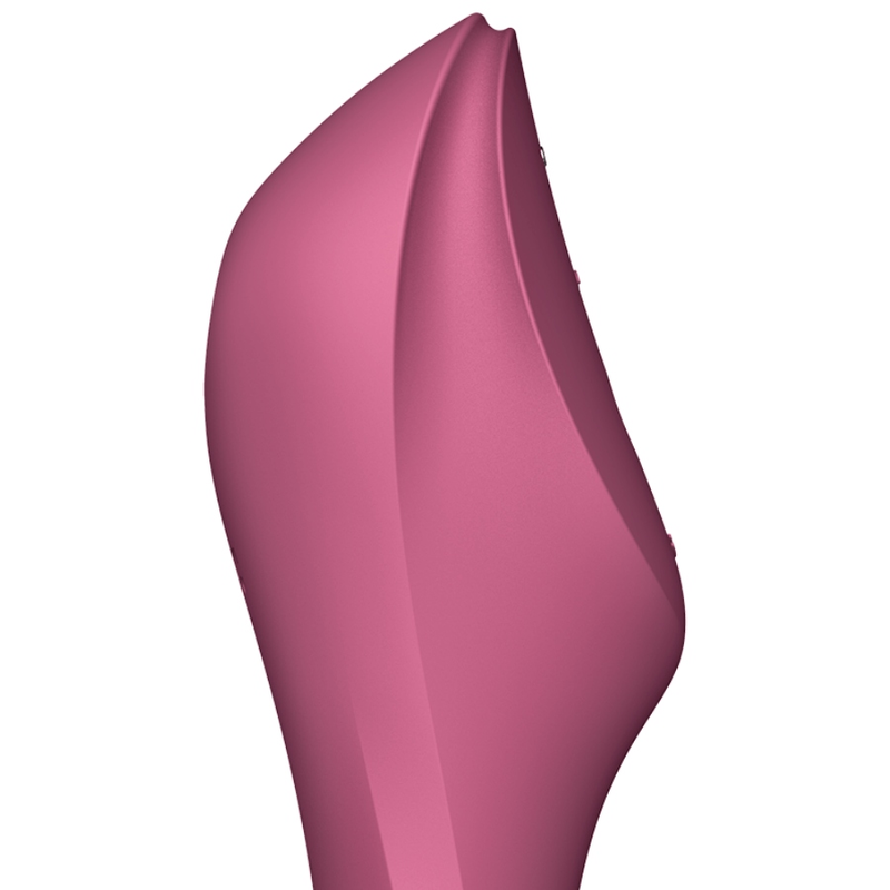SATISFYER - CURVY TRINITY 3 AIR PULSE VIBRATOR RED - Amore24