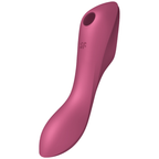 SATISFYER - CURVY TRINITY 3 AIR PULSE VIBRATOR RED - Amore24