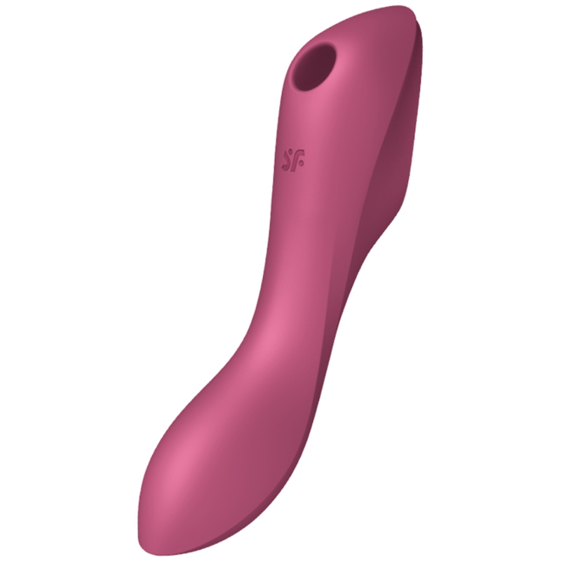 SATISFYER - CURVY TRINITY 3 AIR PULSE VIBRATOR RED - Amore24