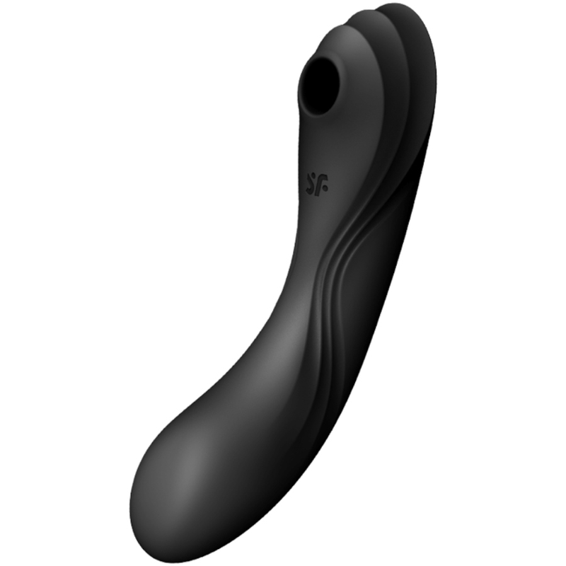 SATISFYER - CURVY TRINITY 4 AIR PULSE VIBRATOR BLACK - Amore24