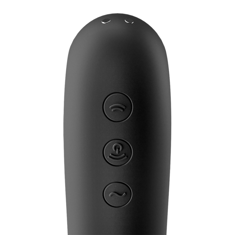 SATISFYER - DUAL KISS AIR PULSE VIBRATOR BLACK - Amore24