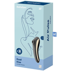 SATISFYER - DUAL KISS AIR PULSE VIBRATOR BLACK - Amore24