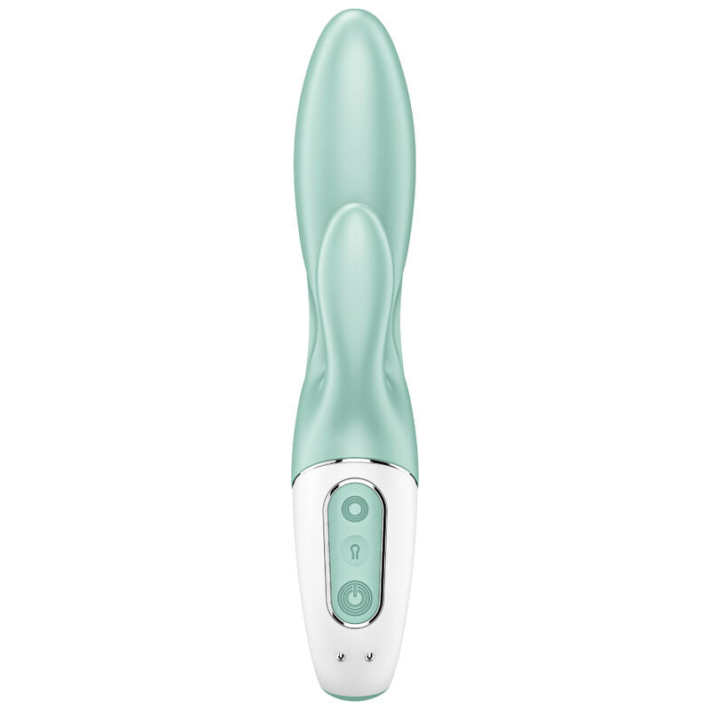 SATISFYER - AIR PUMP BUNNY 5+ INFLATABLE RABBIT VIBRATOR APP GREEN - Amore24