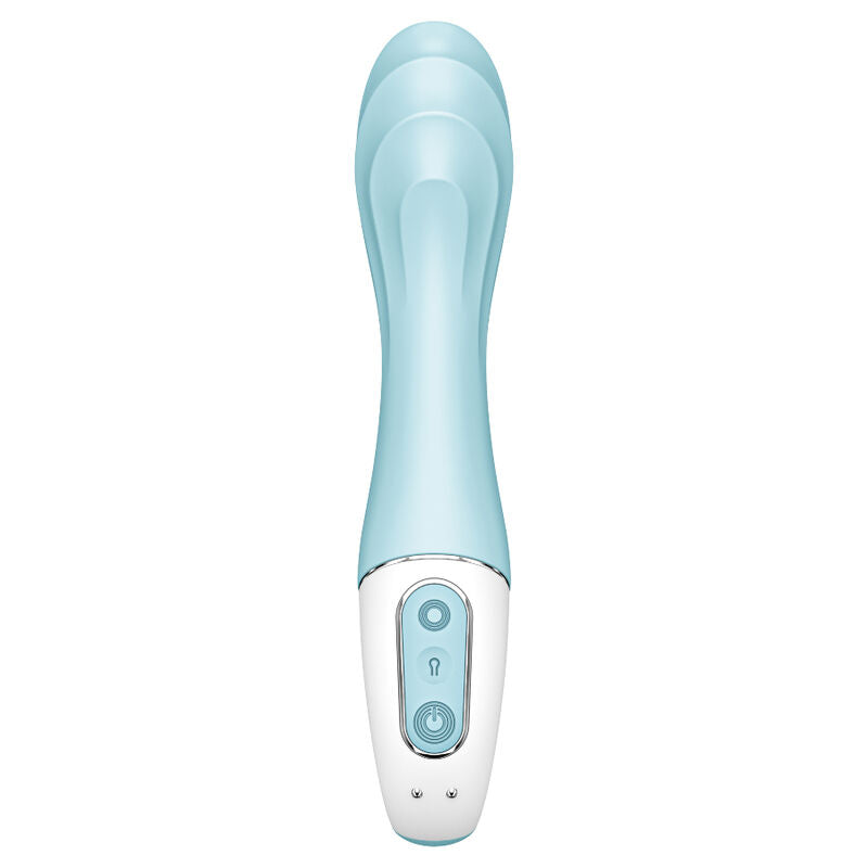 SATISFYER - AIR PUMP VIBRATOR 5+ INFLATABLE G-SPOT VIBRATOR APP BLUE - Amore24