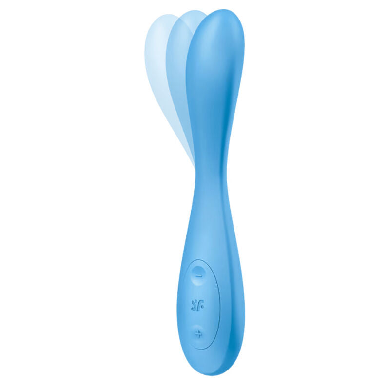 SATISFYER - G-SPOT FLEX 4+ MULTI VIBRATOR APP BLUE - Amore24
