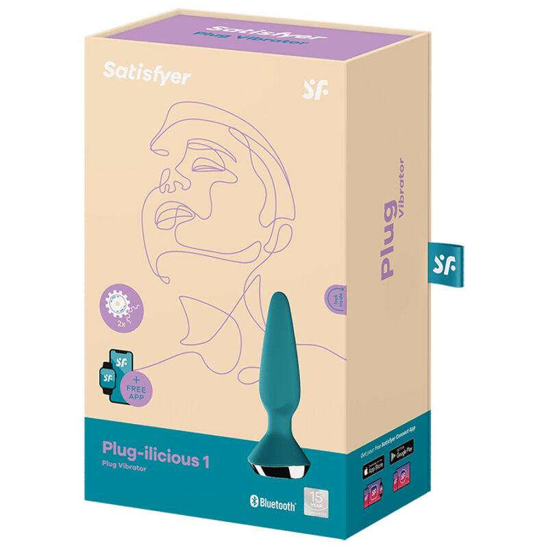 SATISFYER - PLUG ILICIOUS 1 PLUG VIBRATOR GREEN - Amore24