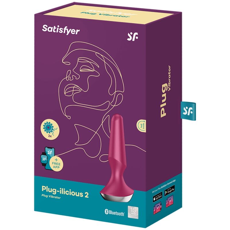 SATISFYER - PLUG ILICIOUS 2 PLUG VIBRATOR BERRY - Amore24