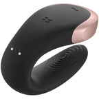 SATISFYER - DOUBLE LOVE LUXURY PARTNER VIBRATOR BLACK - Amore24