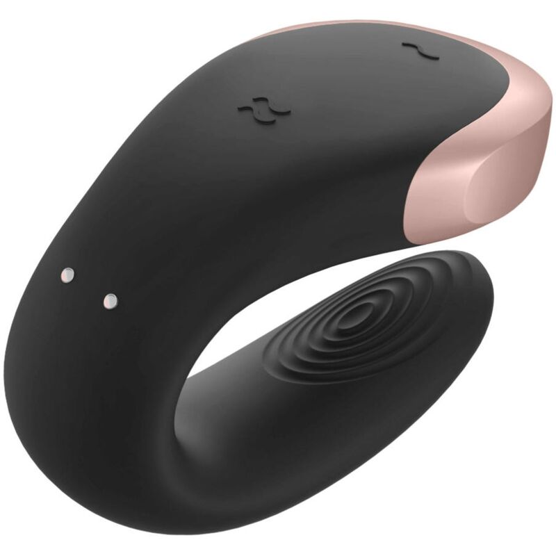 SATISFYER - DOUBLE LOVE LUXURY PARTNER VIBRATOR BLACK - Amore24