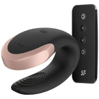 SATISFYER - DOUBLE LOVE LUXURY PARTNER VIBRATOR BLACK - Amore24