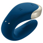SATISFYER - DOUBLE LOVE LUXURY PARTNER VIBRATOR BLUE - Amore24