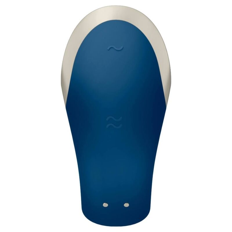 SATISFYER - DOUBLE LOVE LUXURY PARTNER VIBRATOR BLUE - Amore24
