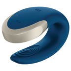 SATISFYER - DOUBLE LOVE LUXURY PARTNER VIBRATOR BLUE - Amore24