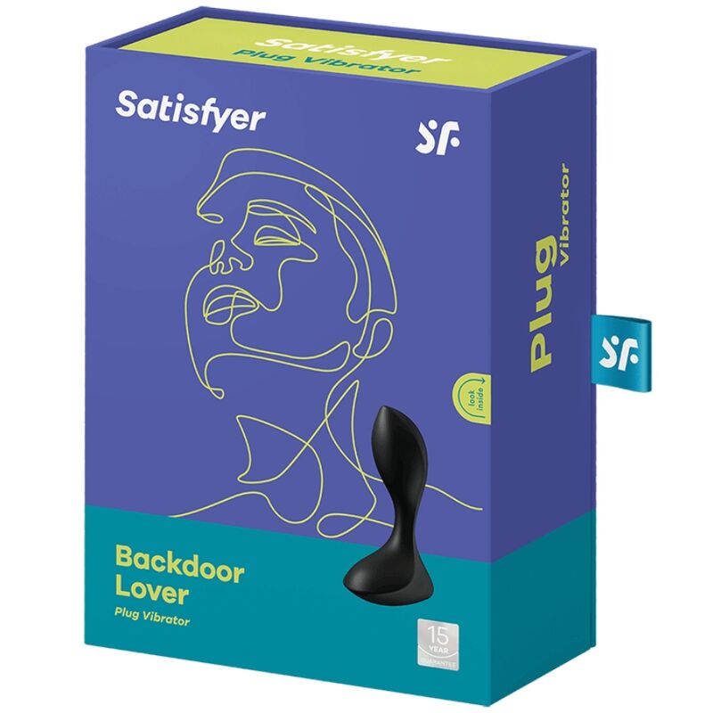 SATISFYER - BACKDOOR LOVER VIBRATING PLUG BLACK - Amore24