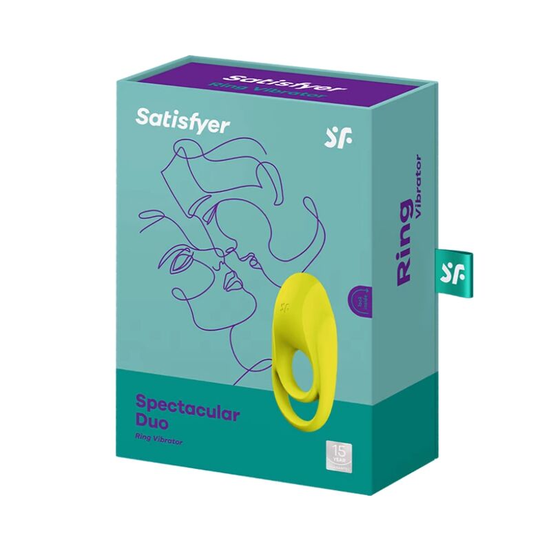 SATISFYER - SPECTACULAR DUO RING VIBRATOR YELLOW - Amore24