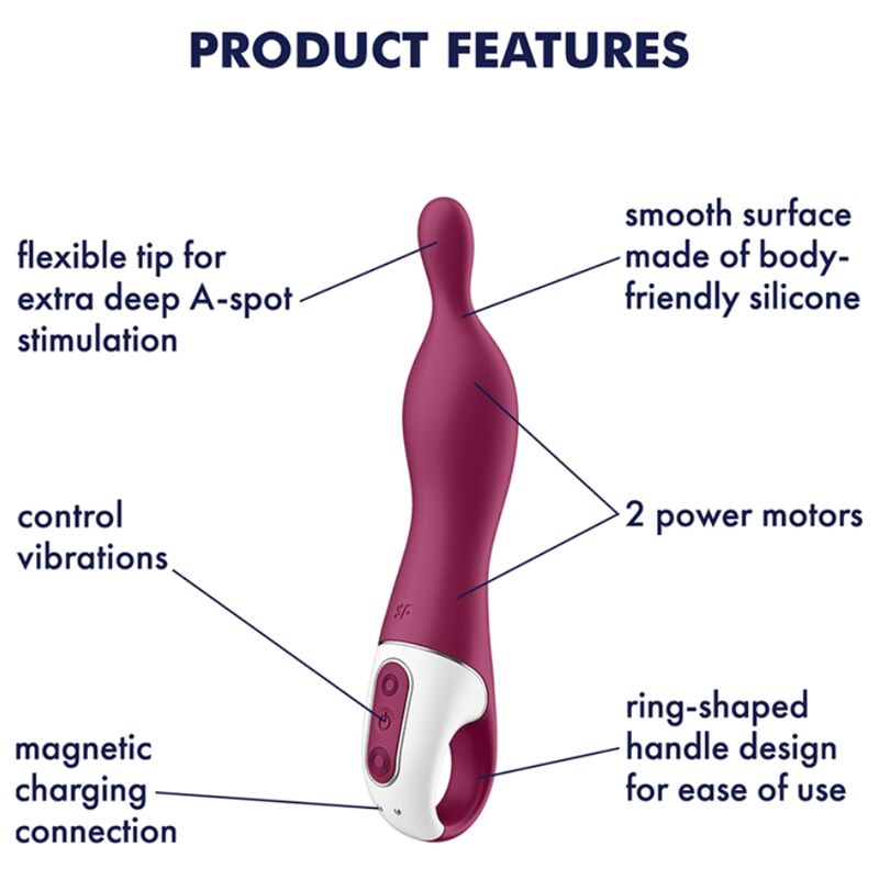 SATISFYER - AMAZING 1 ASPOT VIBRATOR BERRY - Amore24