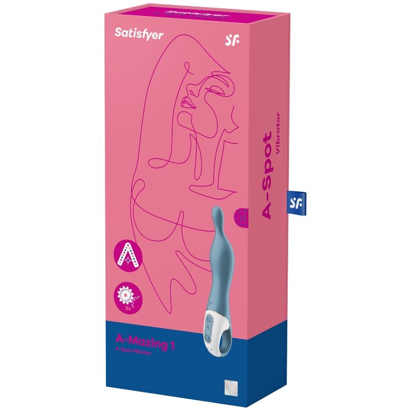 SATISFYER - AMAZING 1 ASPOT VIBRATOR BLUE - Amore24