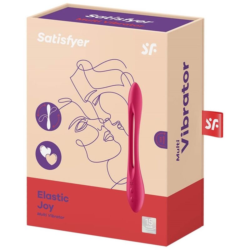 SATISFYER - ELASTIC JOY MULTI VIBRATOR RED - Amore24