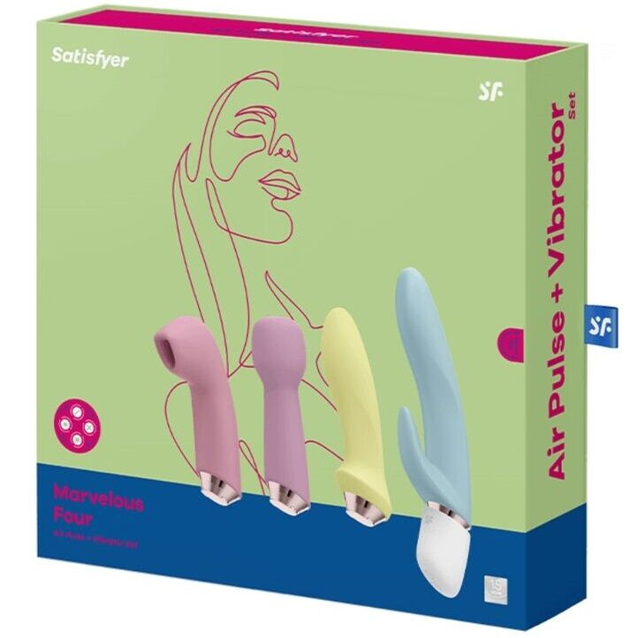 SATISFYER - MARVELOUS FOUR VIBRATOR & AIR PULSE SET - Amore24