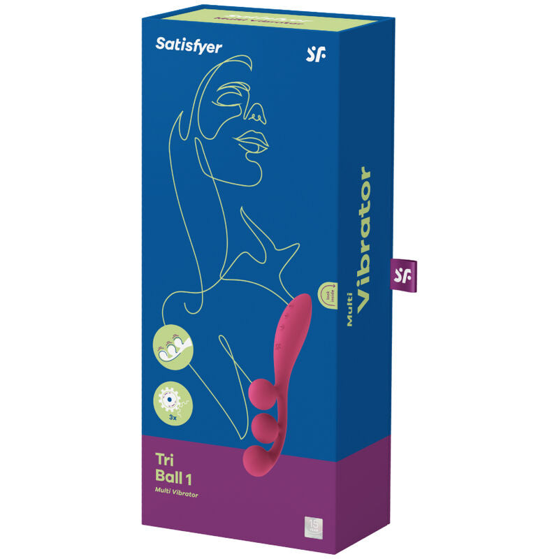 SATISFYER - TRI BALL 1 MULTI VIBRATOR RED - Amore24