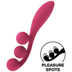 SATISFYER - TRI BALL 1 MULTI VIBRATOR RED - Amore24