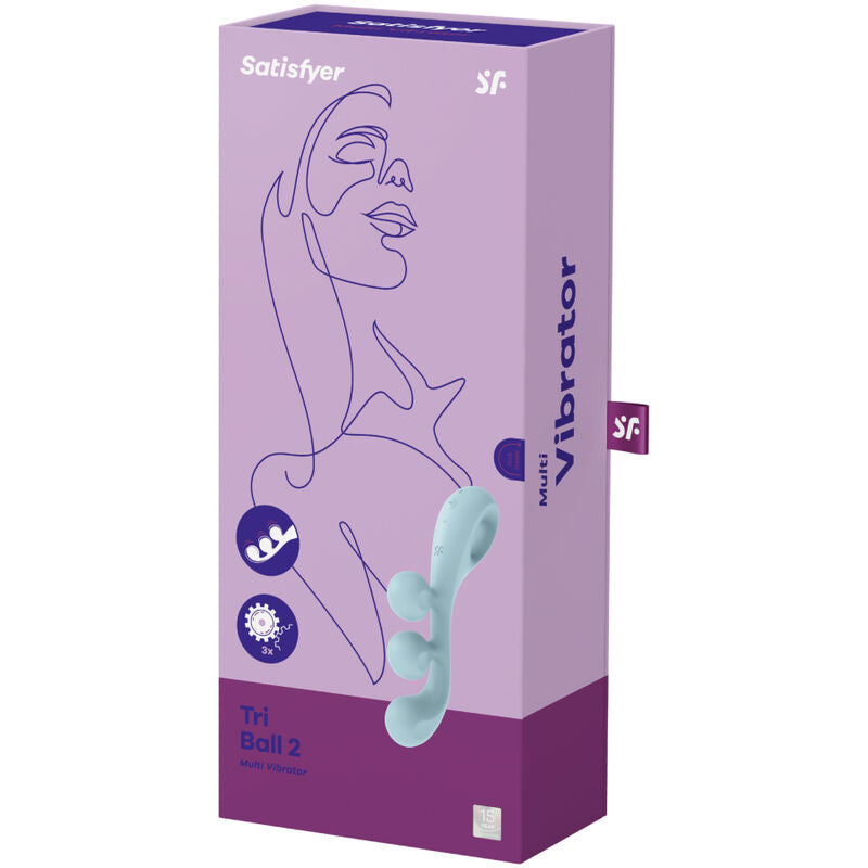 SATISFYER - TRI BALL 2 MULTI VIBRATOR BLUE - Amore24