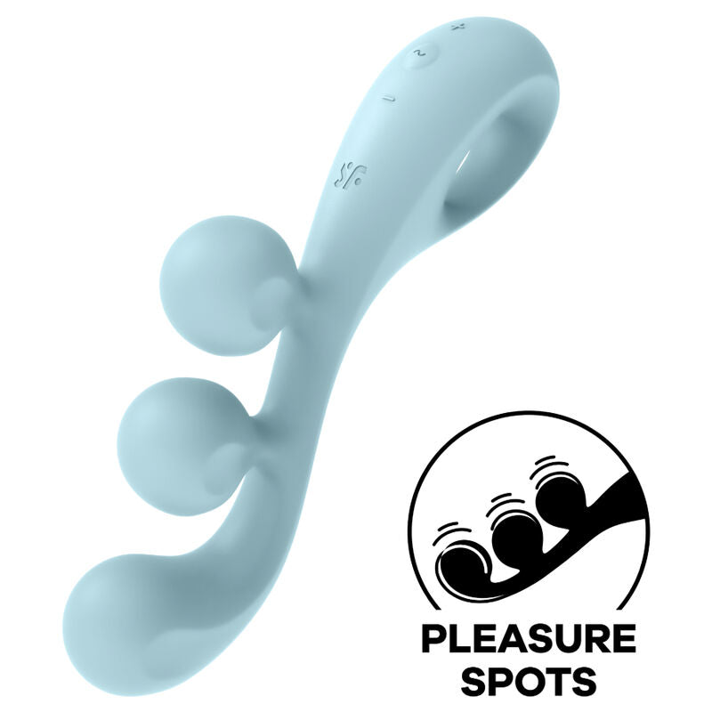 SATISFYER - TRI BALL 2 MULTI VIBRATOR BLUE - Amore24