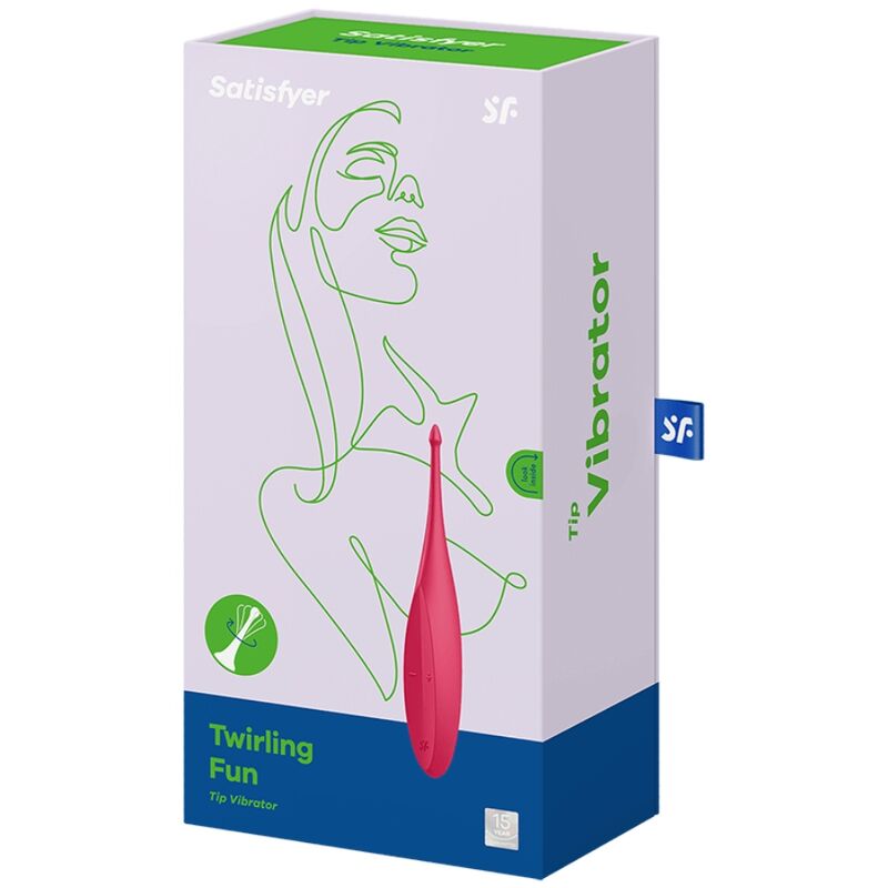 SATISFYER - TWIRLING FUN TIP VIBRATOR RED - Amore24