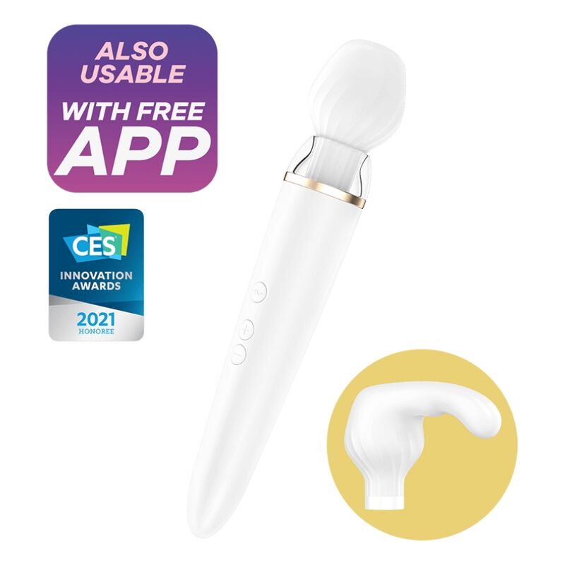 SATISFYER - DOUBLE WANDER APP WHITE - Amore24