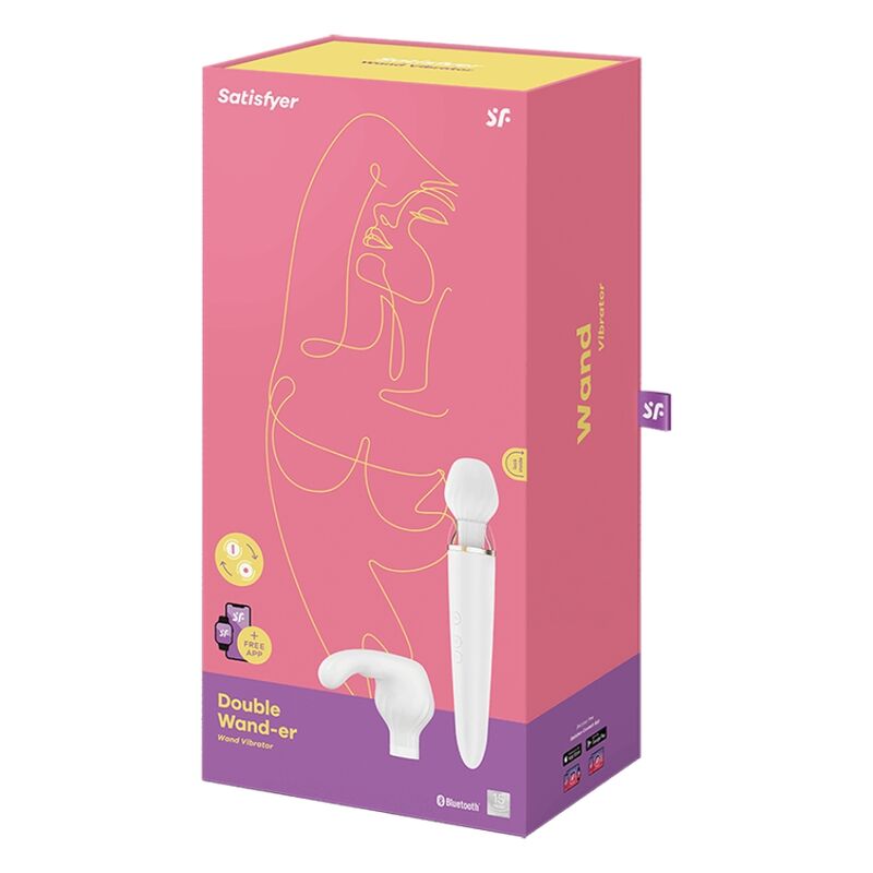 SATISFYER - DOUBLE WANDER APP WHITE - Amore24