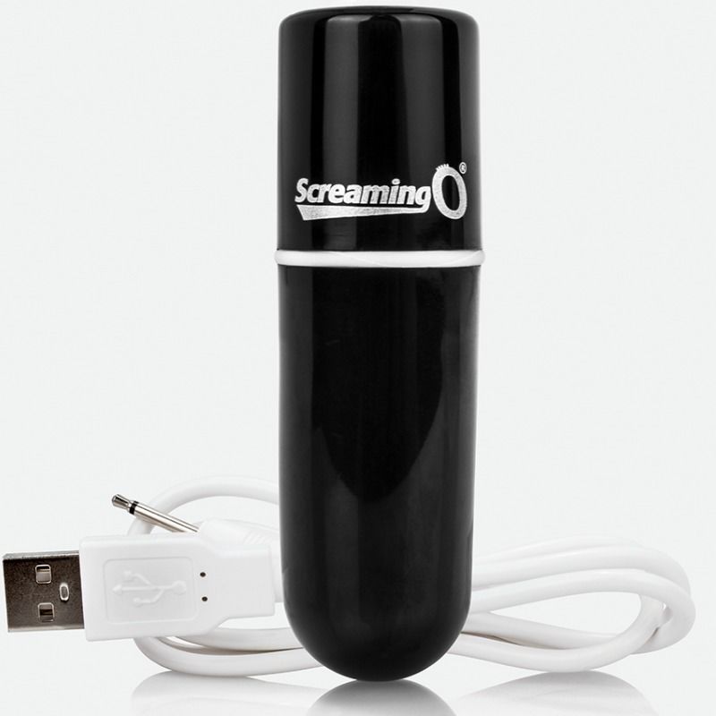 SCREAMING O - RECHARGEABLE VIBRATING BULLET VOOOM BLACK - Amore24