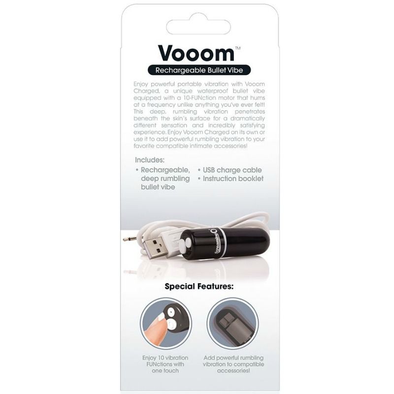 SCREAMING O - RECHARGEABLE VIBRATING BULLET VOOOM BLACK - Amore24