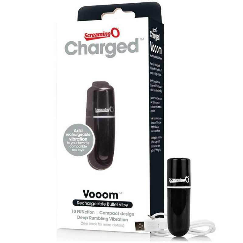 SCREAMING O - RECHARGEABLE VIBRATING BULLET VOOOM BLACK - Amore24