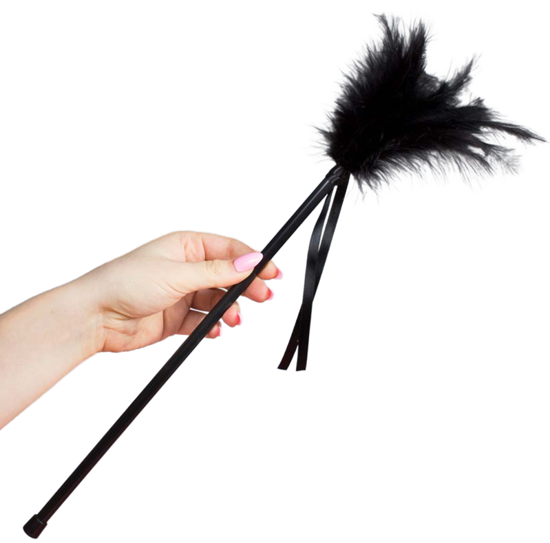 SECRETPLAY - BLACK FEATHERS 40 CM - Amore24
