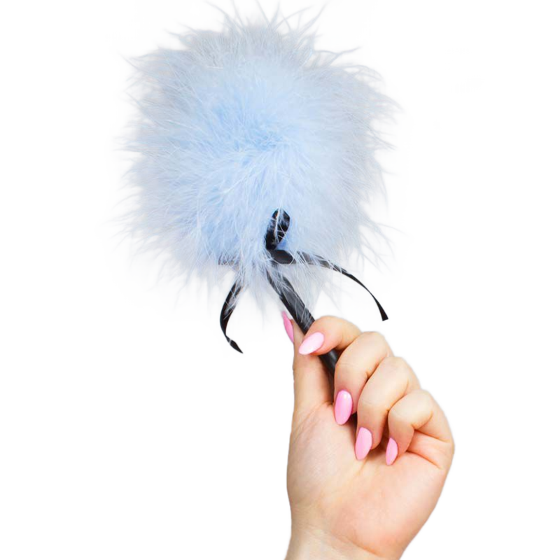 SECRETPLAY - LIGHT BLUE MARABOU DUSTER - Amore24