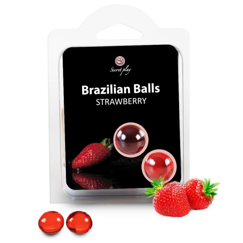 SECRETPLAY - 2 BRAZILIAN BALLS STRAWBERRY - Amore24