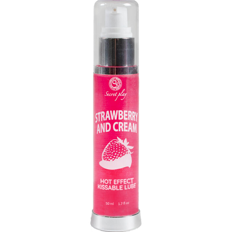 SECRETPLAY - LUBRICANT 2-1 HEAT EFFECT STRAWBERRY & CREAM 50 ML - Amore24