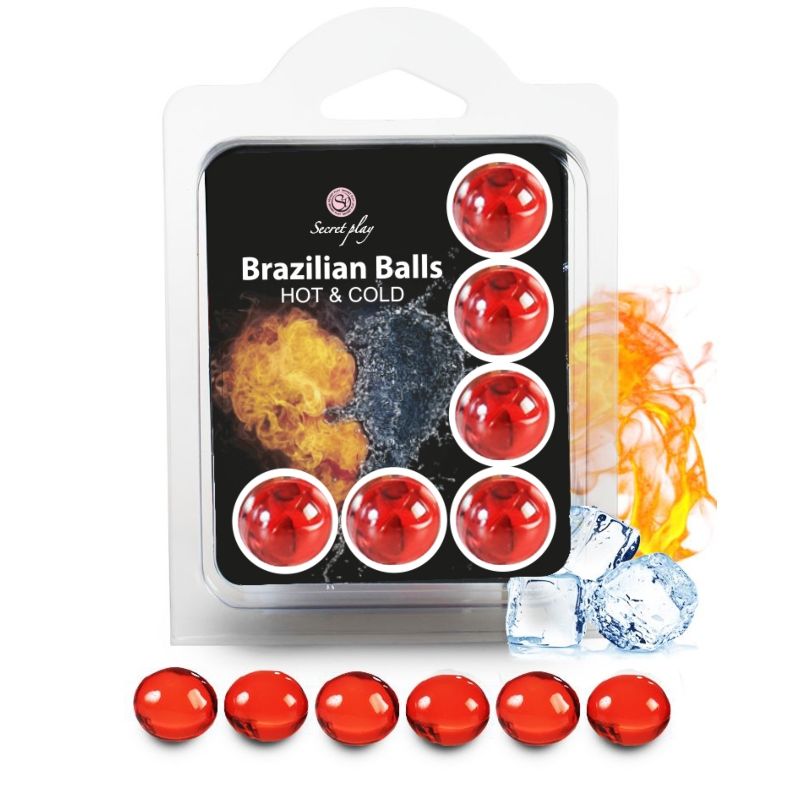 SECRETPLAY - SET 6 BRAZILIAN BALLS HOT AND COLD EFFECT - Amore24