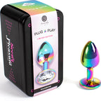SECRETPLAY - METAL BUTT PLUG RAINBOW SMALL SIZE 7 CM - Amore24