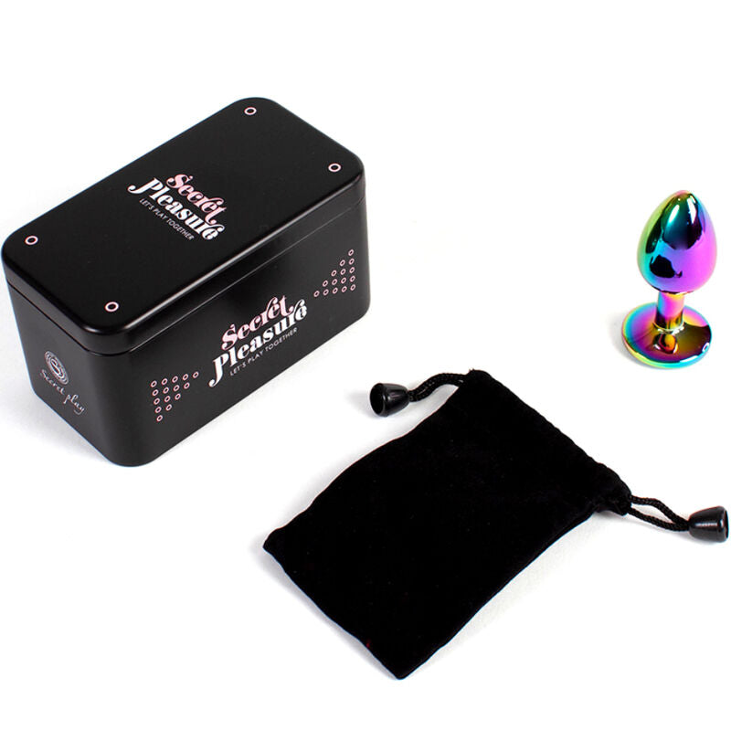 SECRETPLAY - METAL BUTT PLUG RAINBOW SMALL SIZE 7 CM - Amore24