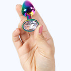 SECRETPLAY - METAL BUTT PLUG RAINBOW SMALL SIZE 7 CM - Amore24